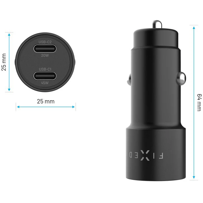 Autoladegerät 65W mit 2x USB-C PD 3.0, Fixed Car Charger, Schwarz - Image 9