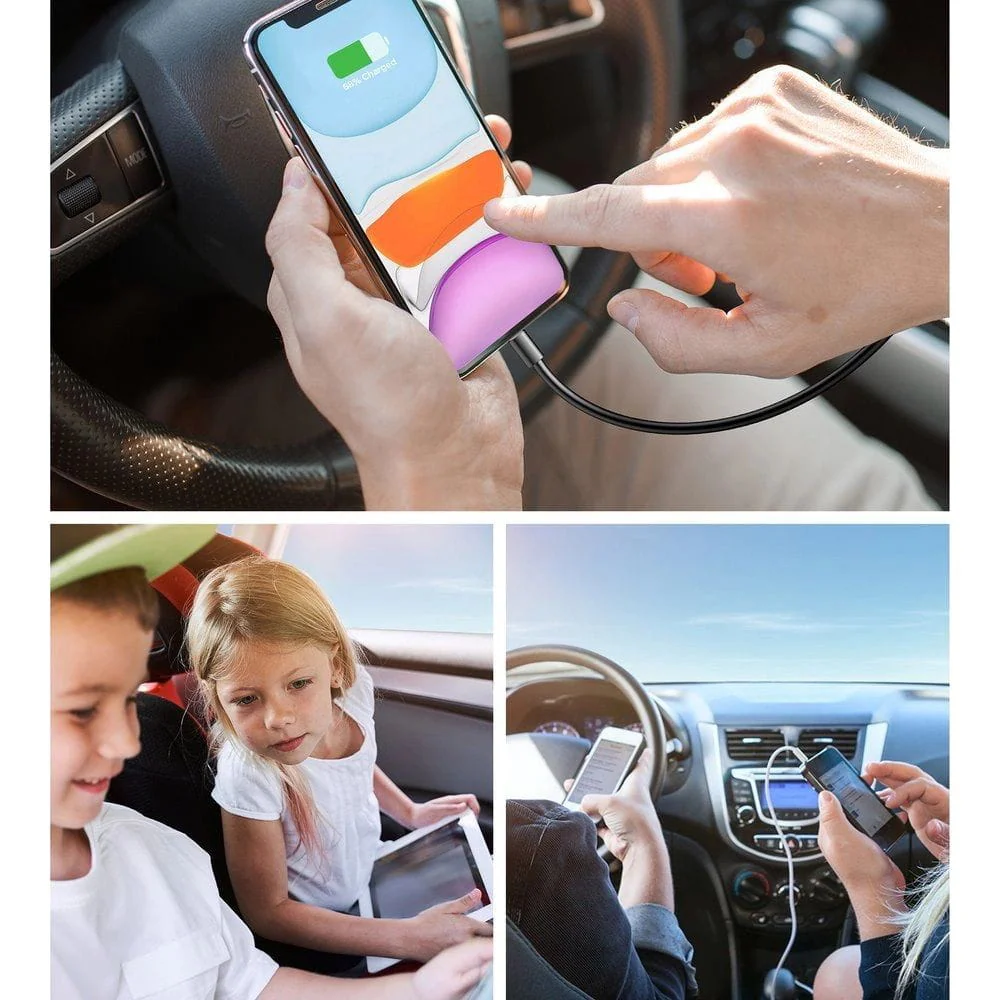 Autoladegerät Joyroom 5-in-1 JR-CL05 78W, 3x USB-A QC, 2x USB-C PD, 1,5m, Schwarz - Image 12