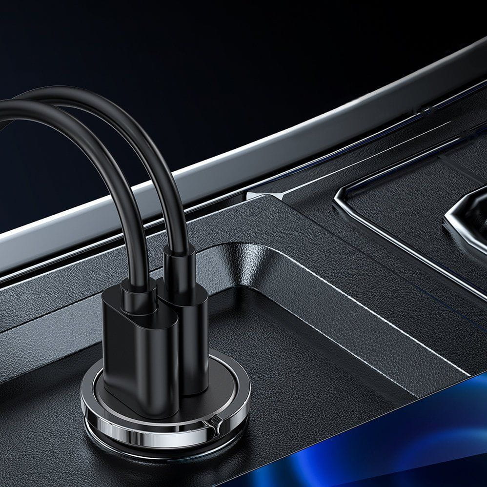 Autoladegerät Joyroom C-A35 45W, USB-A, USB-C, PD, QC 3.0, Schwarz - Image 3