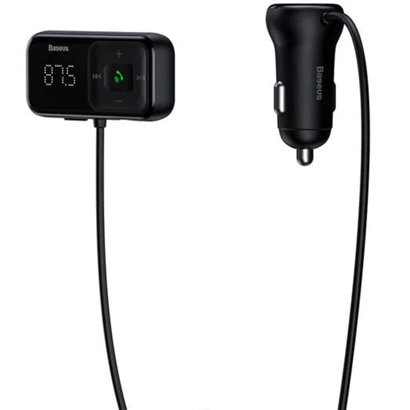 Autoladegerät + FM-Sender Baseus S-16 Overseas edition 2x USB-A, schwarz