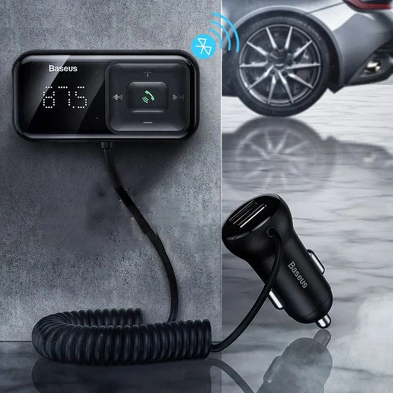 Autoladegerät + FM-Sender Baseus S-16 Overseas edition 2x USB-A, schwarz - Image 15