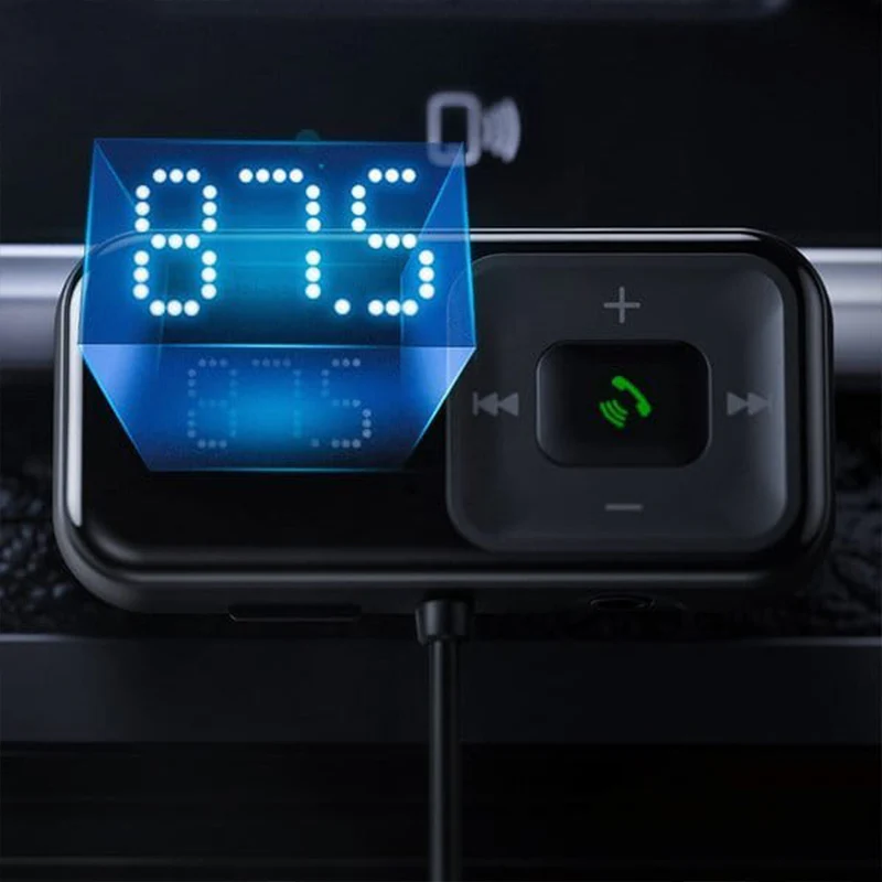 Autoladegerät + FM-Sender Baseus S-16 Overseas edition 2x USB-A, schwarz - Image 3
