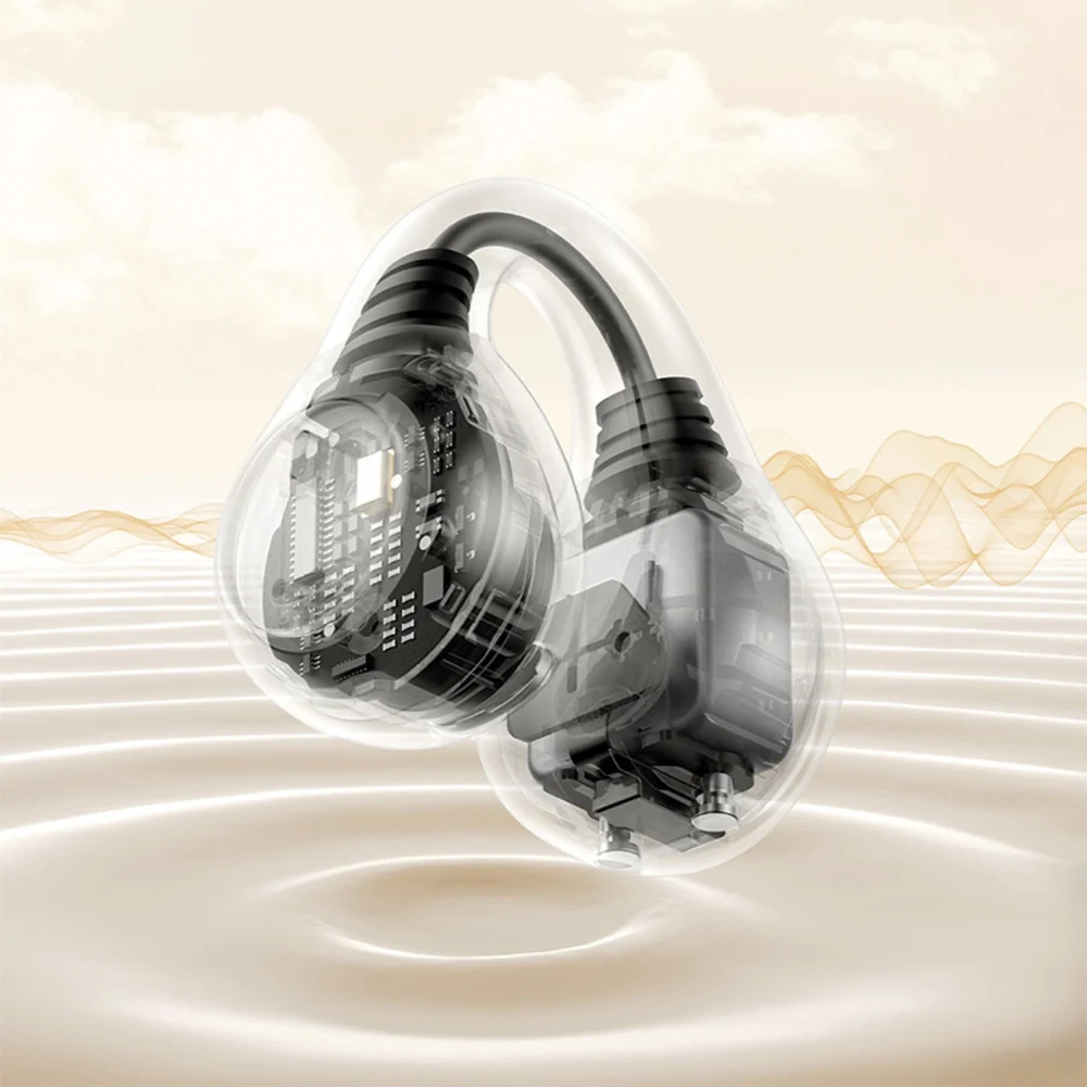 Baseus Bass Open Ear 15 Clip TWS Bluetooth 5.4 drahtloser In-Ear-Kopfhörer, Weiß - Image 3