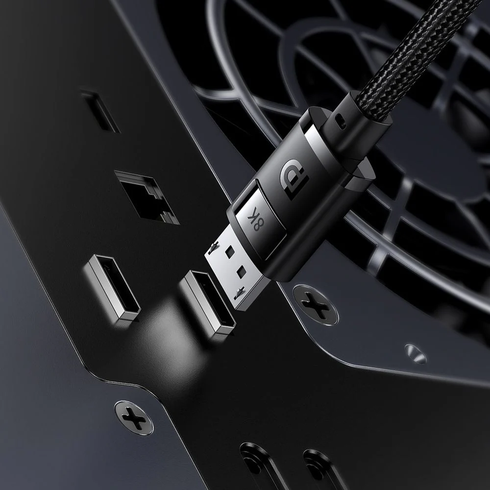 Baseus High Definition DisplayPort Kabel 8K 60Hz, HDR, 3D, 2m, Schwarz - Image 8