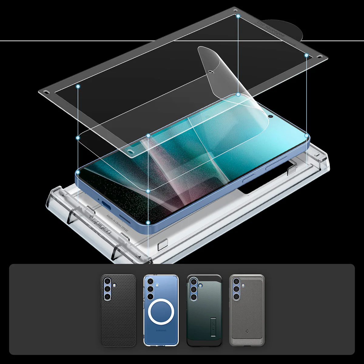 Bildschirmfolie + Applikator für Galaxy S25, Spigen Elite Shield EZ Fit 1-Pack - Image 10