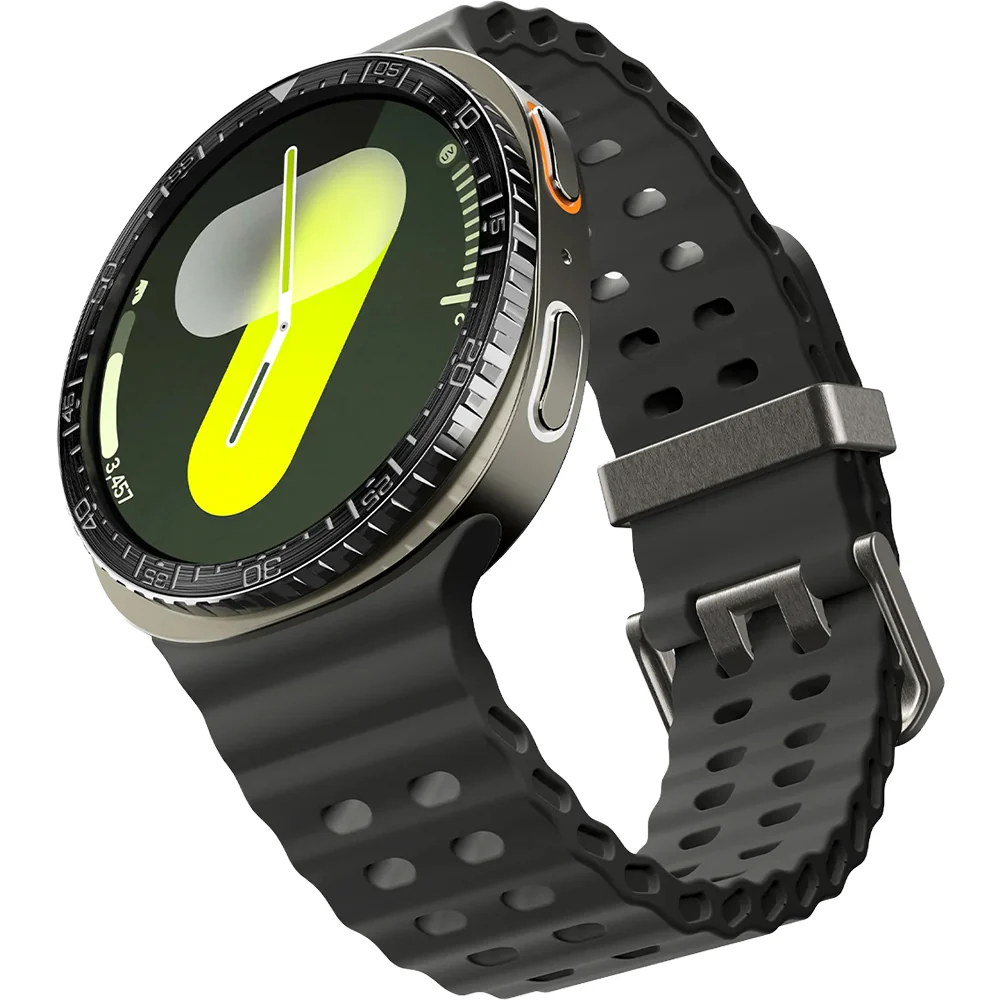 Blendenabdeckung Spigen Bezel Tune für Galaxy Watch 8 44 mm, Schwarz-Silber - Image 11