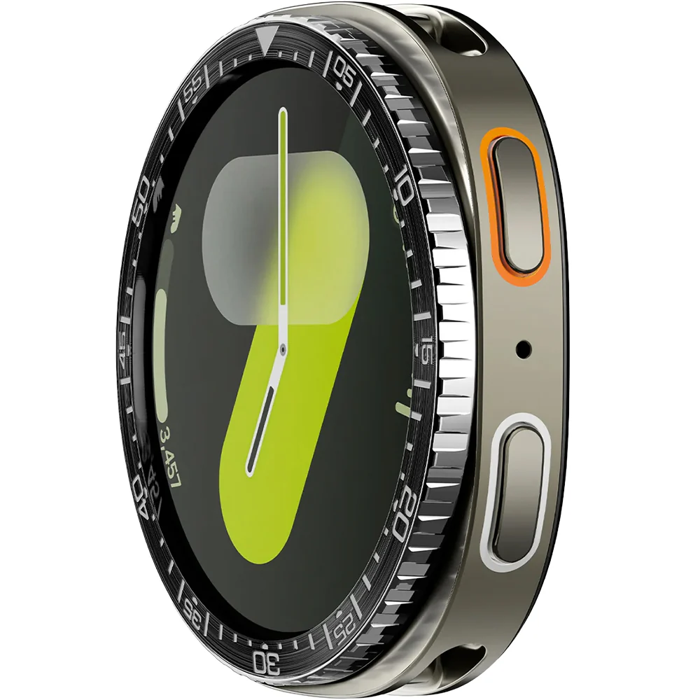 Blendenabdeckung Spigen Bezel Tune für Galaxy Watch 8 44 mm, Schwarz-Silber - Image 13