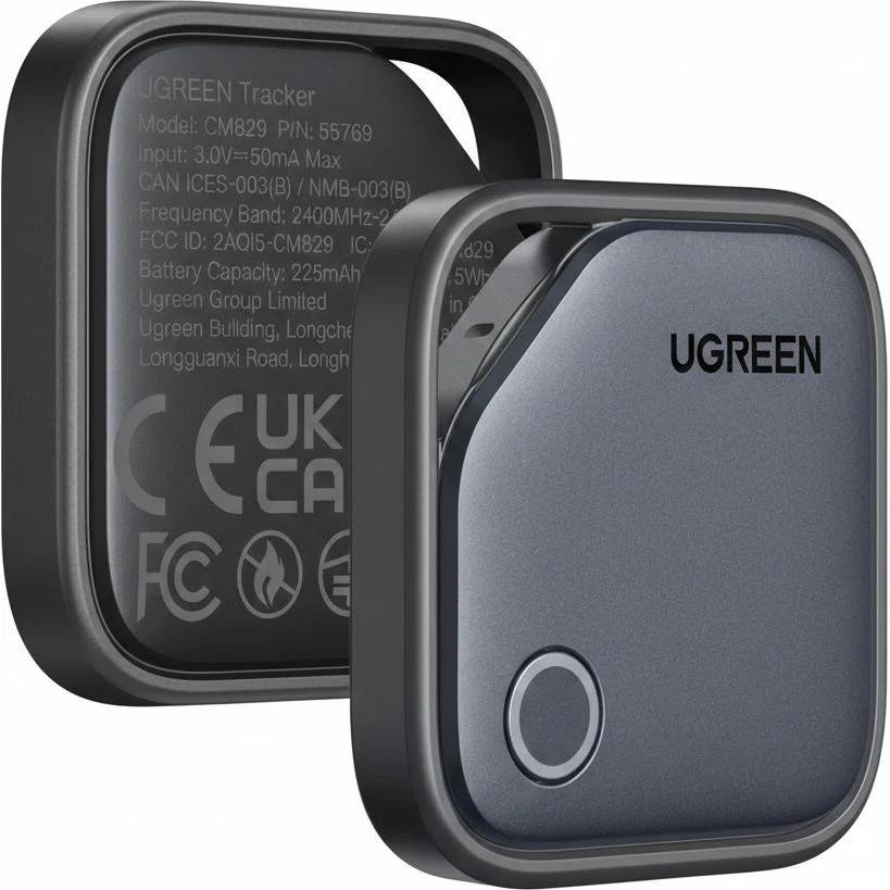 Bluetooth-Ortungsgerät / Tracker auf Bluetooth 5.3 für Smartphones und Tablets der Galaxy-Serie, Ugreen Tracker CM829, 2 Stück, Schwarz - Image 2