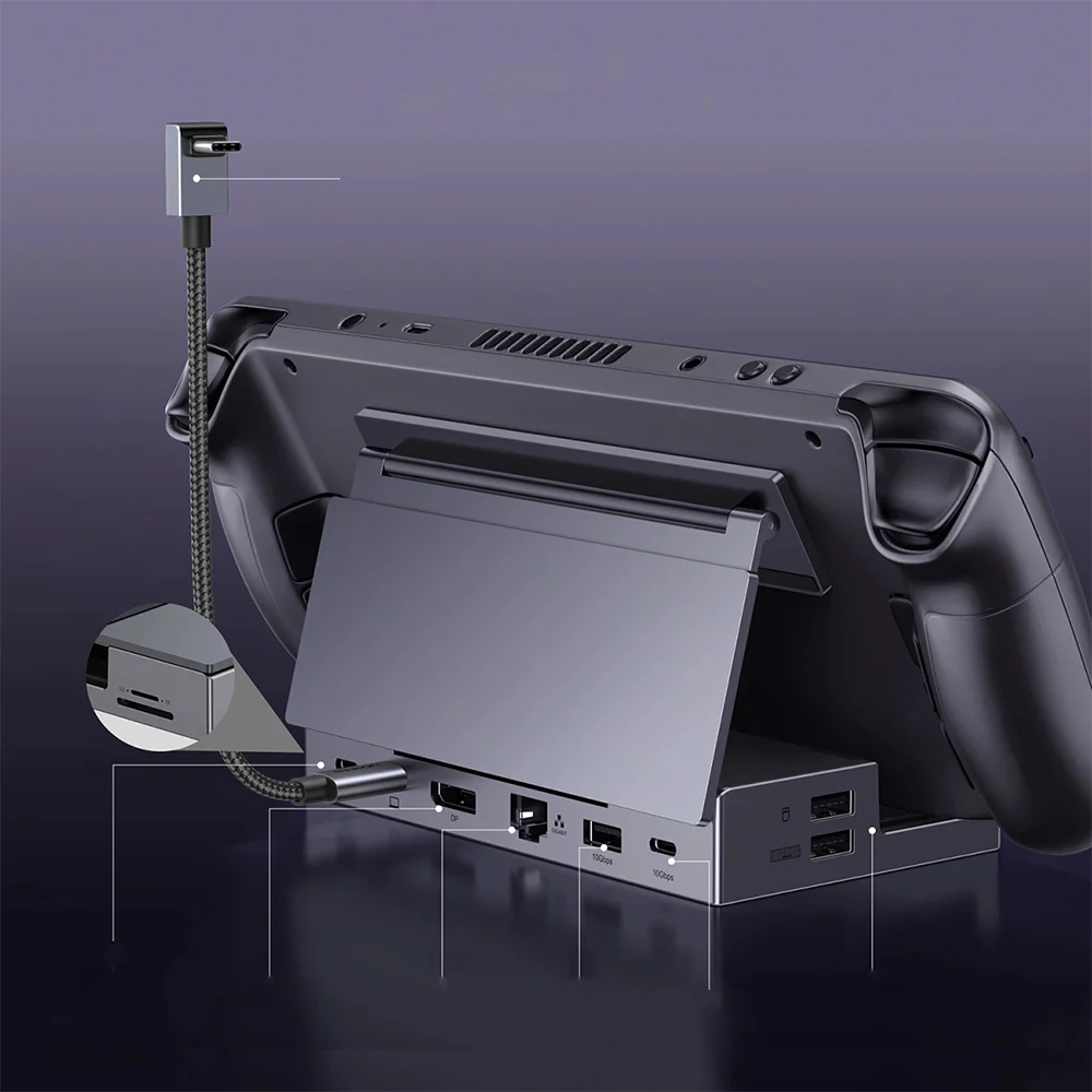 Dockingstation, Untersetzer USB-C zu DisplayPort 4K/120 Hz, RJ45, USB, SD/TF, Ugreen CM800, Grau - Image 3