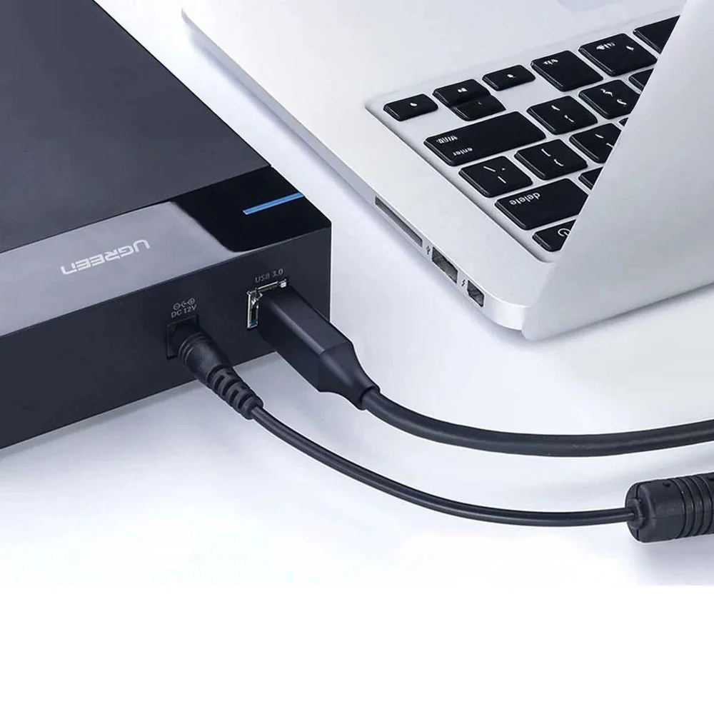 Druckerkabel USB-A 3.0 (Stecker) auf USB Typ B (Stecker), Ugreen US210, 1 m, Schwarz - Image 4