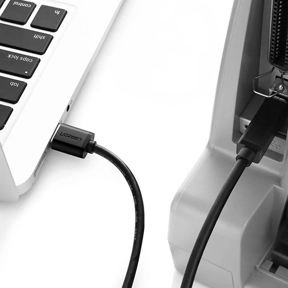 Druckerkabel USB-A 3.0 (Stecker) auf USB Typ B (Stecker), Ugreen US210, 1 m, Schwarz - Image 5