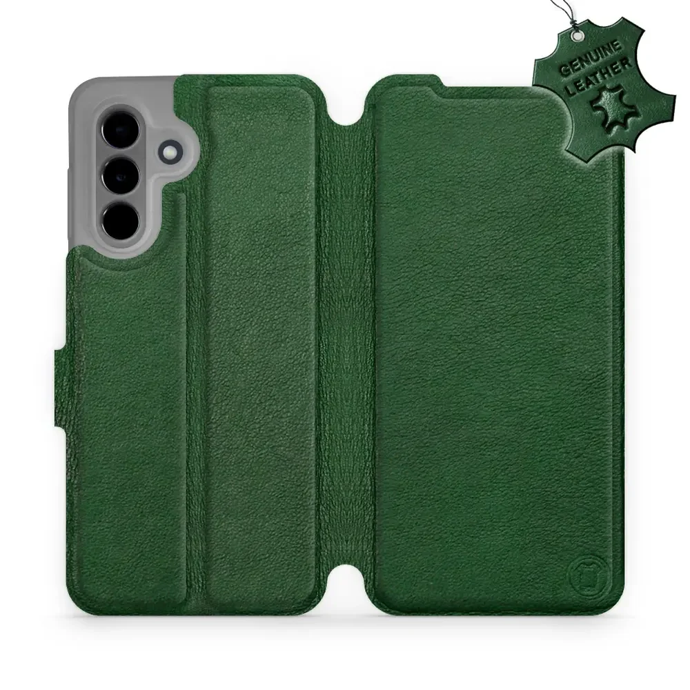 Echtleder Handyhülle für Galaxy A36 5G, Mobiwear Leather, Grün