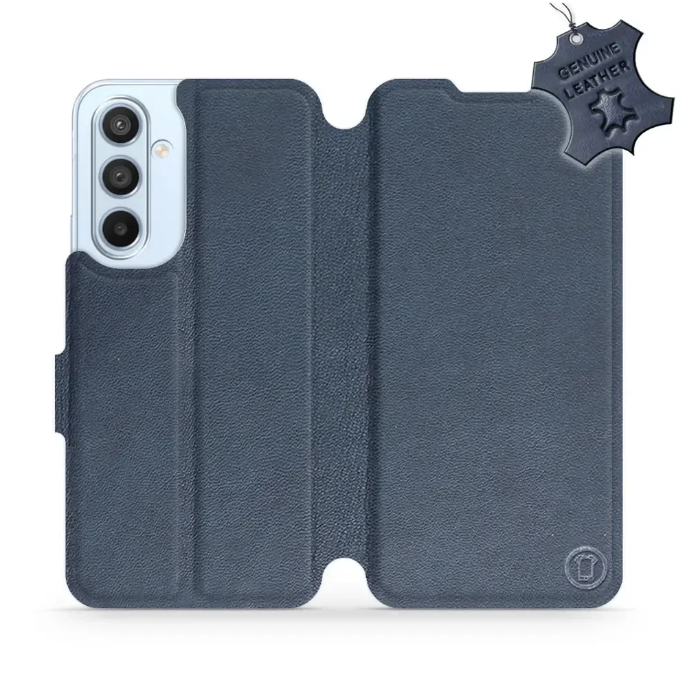 Echtleder Handyhülle für Galaxy A54 5G, Mobiwear Leather, Dunkelblau