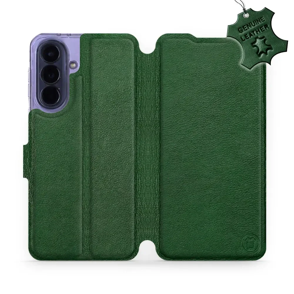Echtleder Handyhülle für Galaxy A57 5G, Mobiwear Leather, Grün