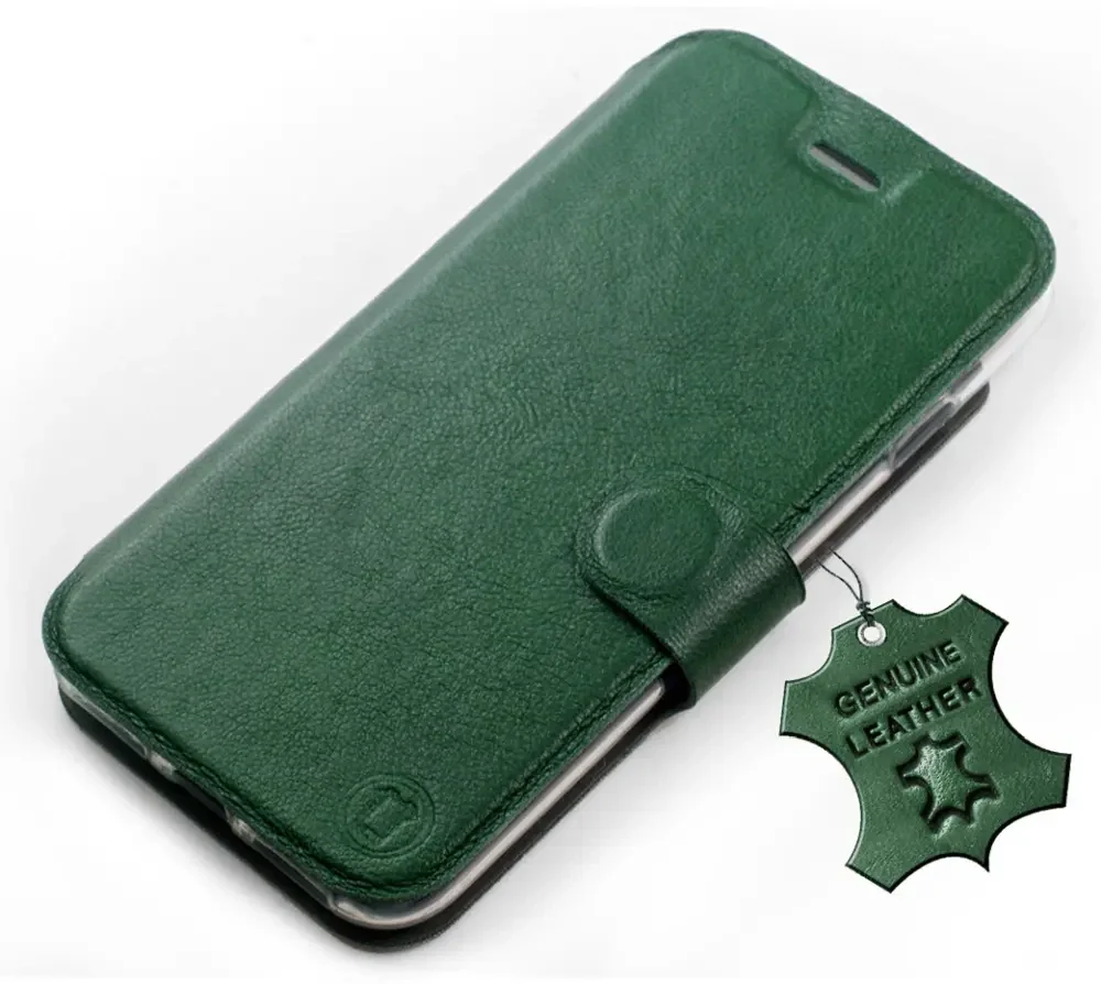 Echtleder Handyhülle für Galaxy S26 Ultra, Mobiwear Leather, Grün - Image 5