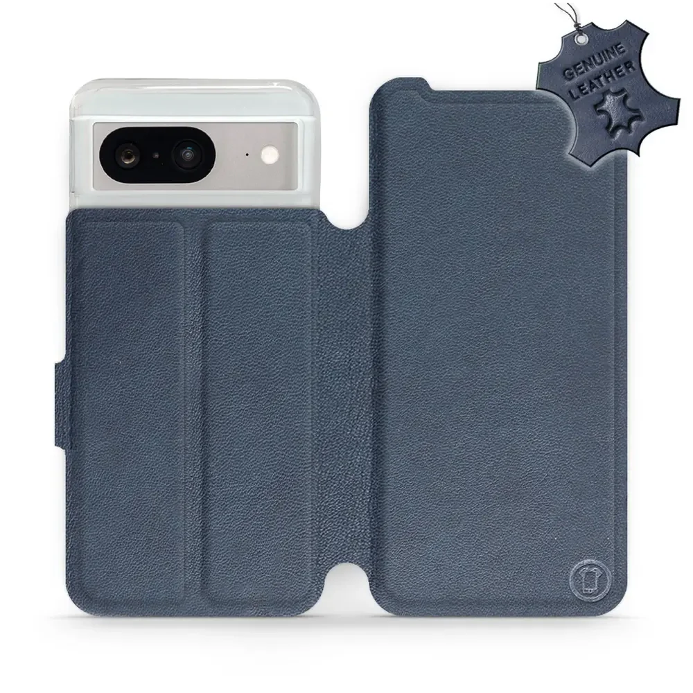 Echtleder Handyhülle für Google Pixel 8, Mobiwear Leather, Dunkelblau