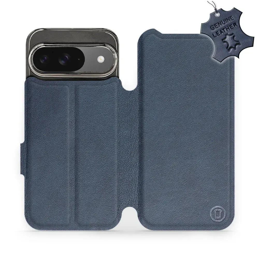 Echtleder Handyhülle für Google Pixel 9, Mobiwear Leather, Dunkelblau