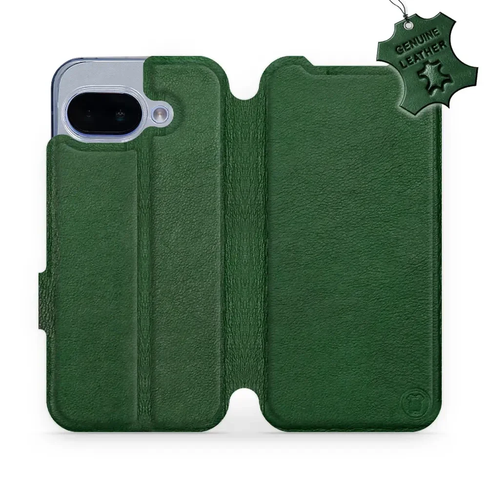 Echtleder Handyhülle für Google Pixel 9a, Mobiwear Leather, Grün