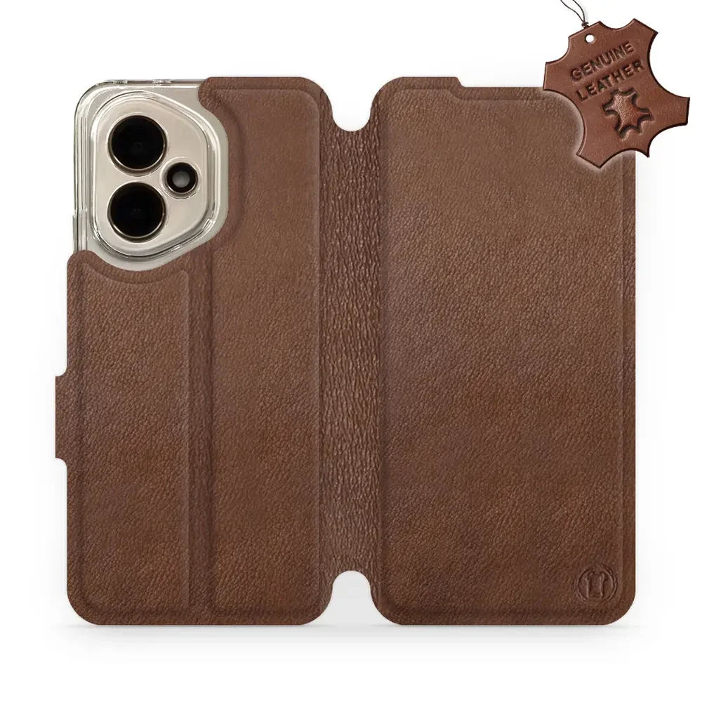 Echtleder Handyhülle für Honor 400 5G, Mobiwear Leather, Braun