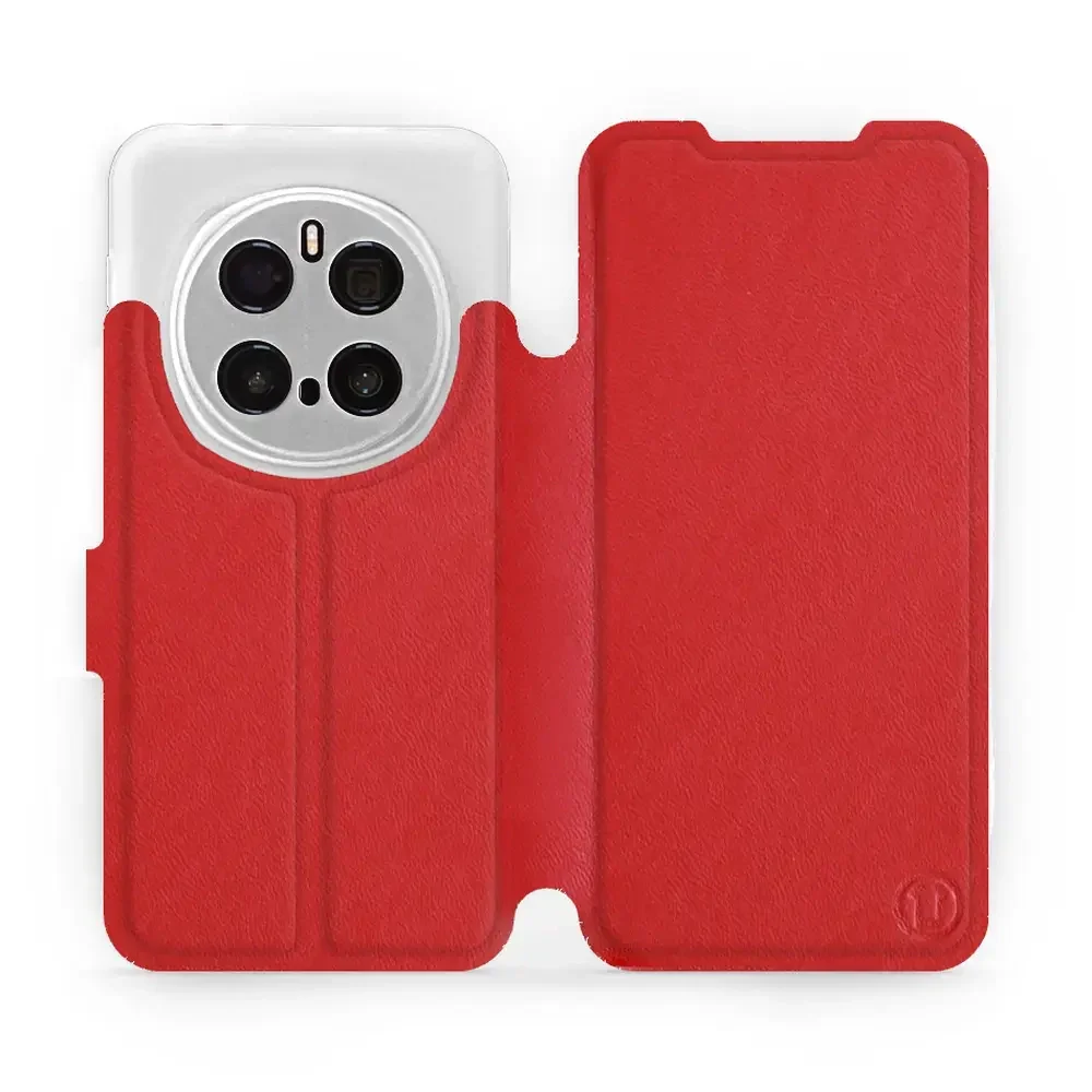Echtleder Handyhülle für Honor Magic7 Pro, Mobiwear Leather, Rot