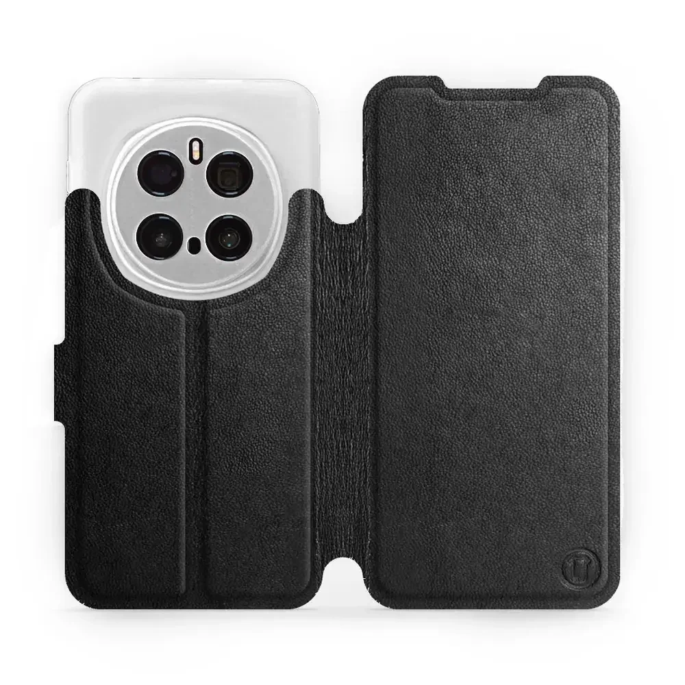 Echtleder Handyhülle für Honor Magic7 Pro, Mobiwear Leather, Schwarz