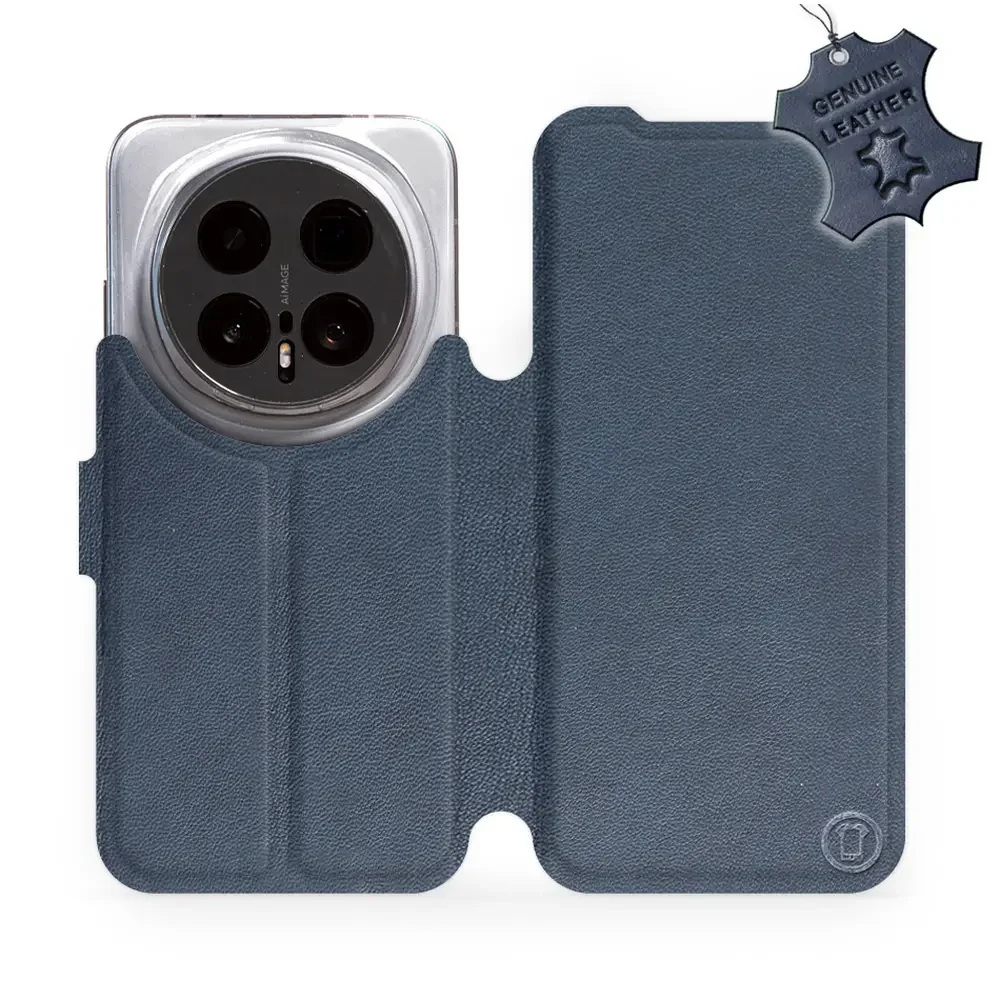 Echtleder Handyhülle für Honor Magic8 Pro, Mobiwear Leather, Dunkelblau