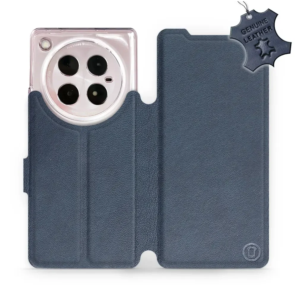 Echtleder Handyhülle für Infinix Zero 40 5G, Mobiwear Leather, Dunkelblau
