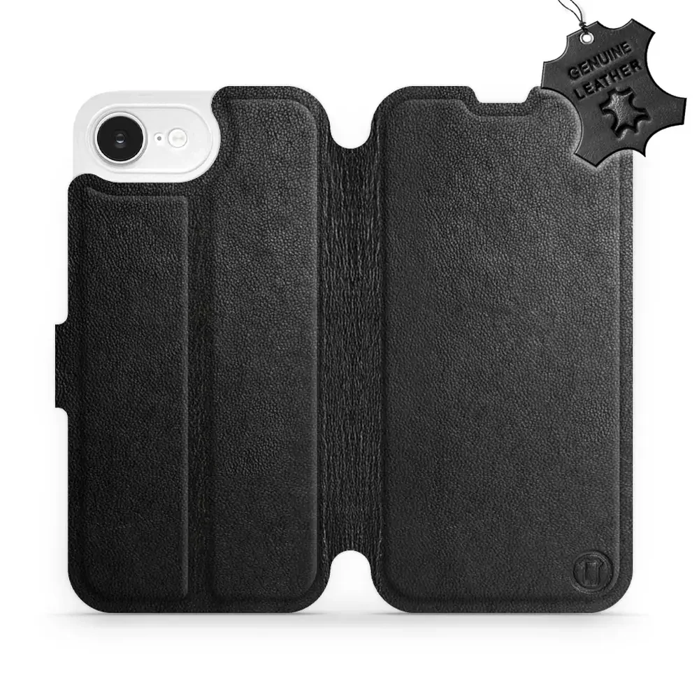 Echtleder Handyhülle für iPhone 17e, Mobiwear Leather, Schwarz