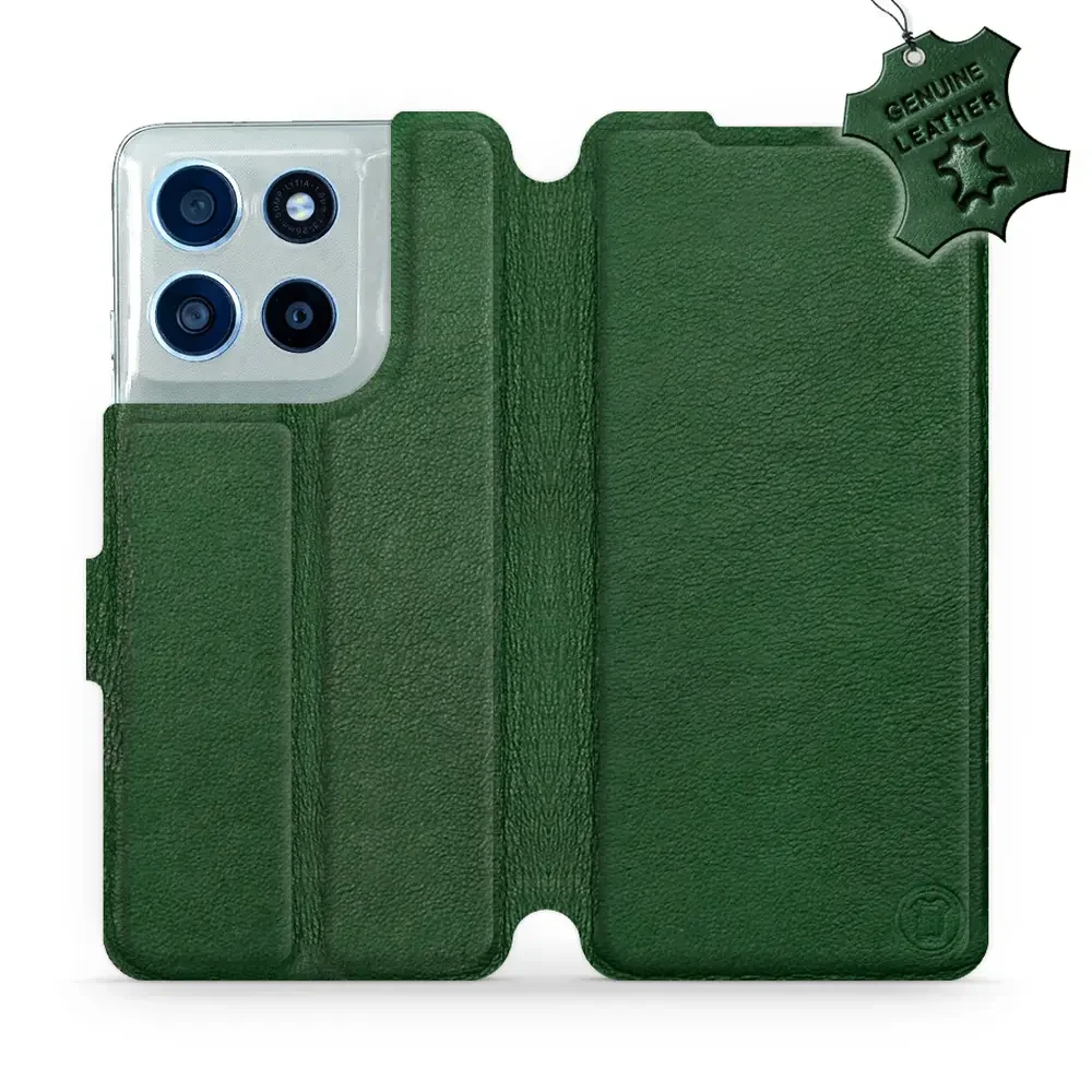 Echtleder Handyhülle für Motorola Moto G56 5G, Mobiwear Leather, Grün