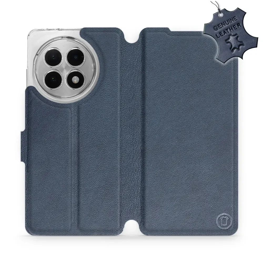 Echtleder Handyhülle für OnePlus 13R, Mobiwear Leather, Dunkelblau