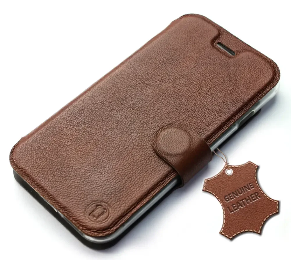 Echtleder Handyhülle für OnePlus 15R, Mobiwear Leather, Braun - Image 5
