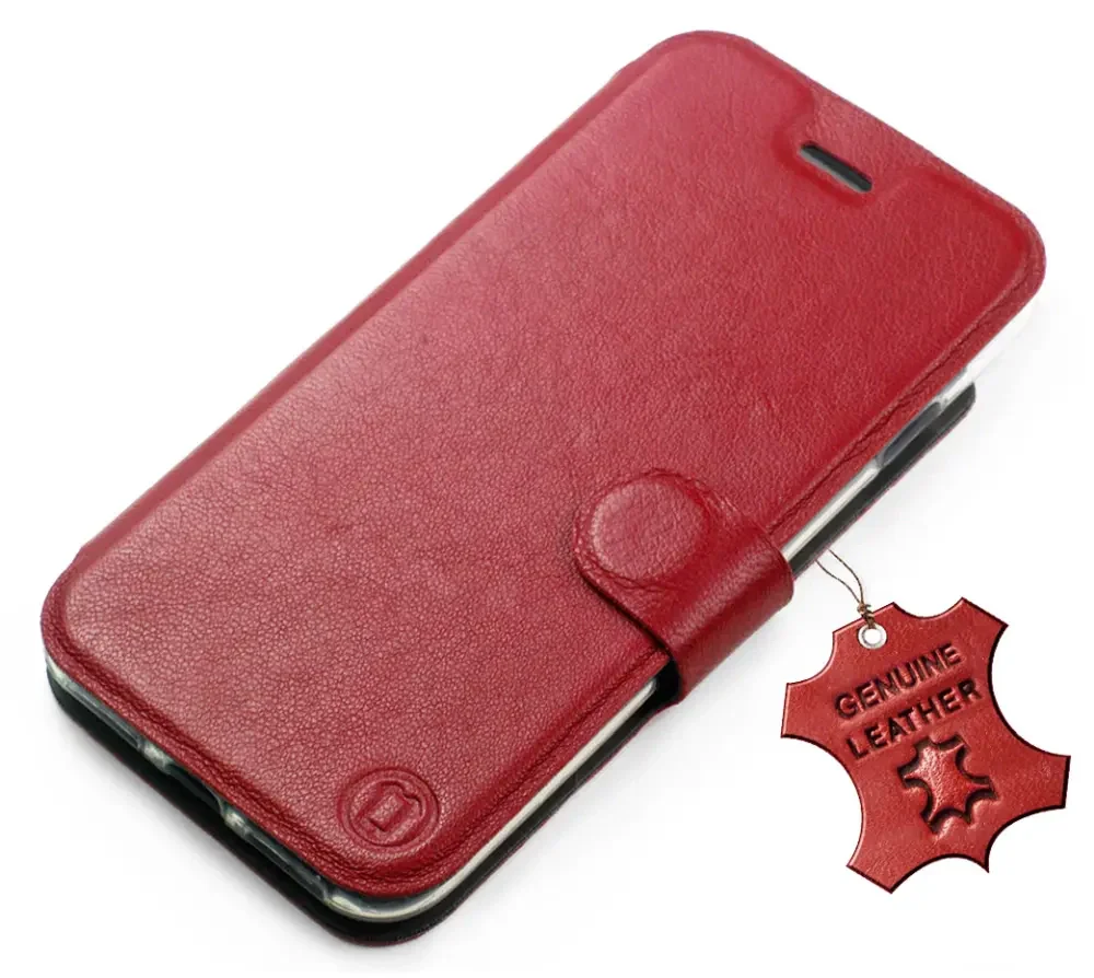 Echtleder Handyhülle für OnePlus 15R, Mobiwear Leather, Dunkelrot - Image 5