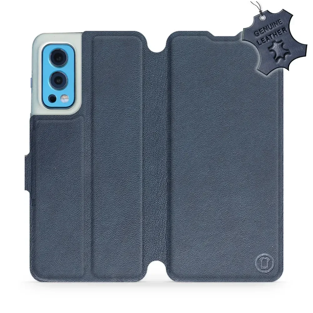 Echtleder Handyhülle für OnePlus Nord 2 5G, Mobiwear Leather, Dunkelblau