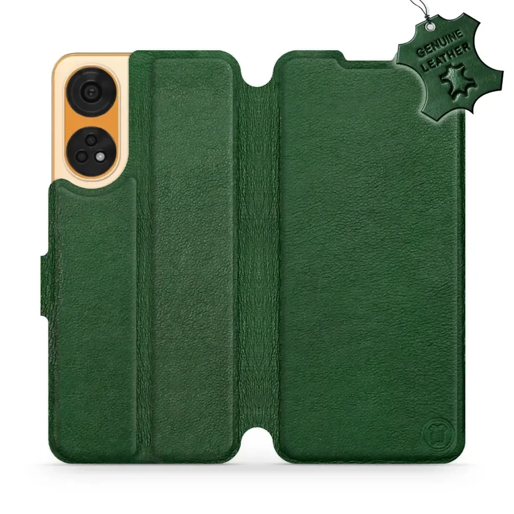 Echtleder Handyhülle für Oppo Reno8T 5G, Mobiwear Leather, Grün