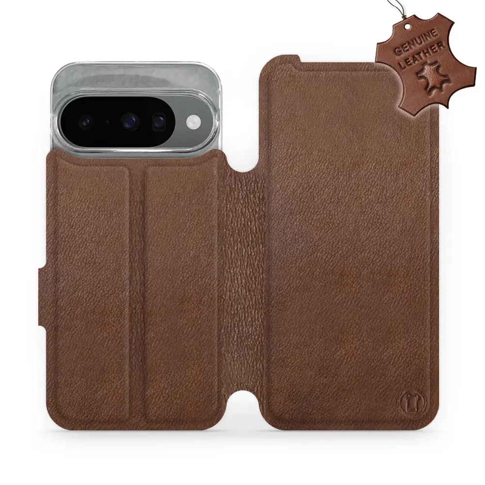 Echtleder Handyhülle für Pixel 10, Mobiwear Leather, Braun