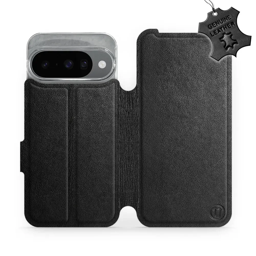 Echtleder Handyhülle für Pixel 10, Mobiwear Leather, Schwarz