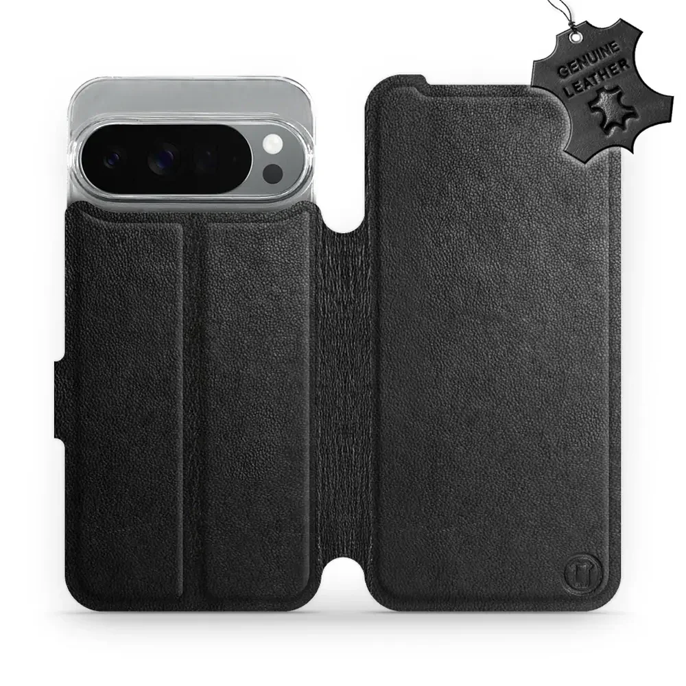 Echtleder Handyhülle für Pixel 10 Pro XL, Mobiwear Leather, Schwarz
