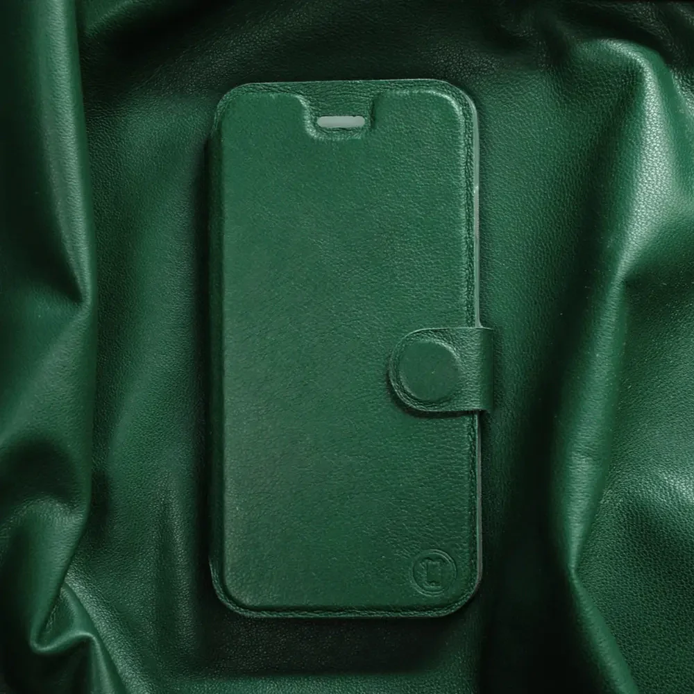 Echtleder Handyhülle für Xiaomi POCO F7, Mobiwear Leather, Grün - Image 2