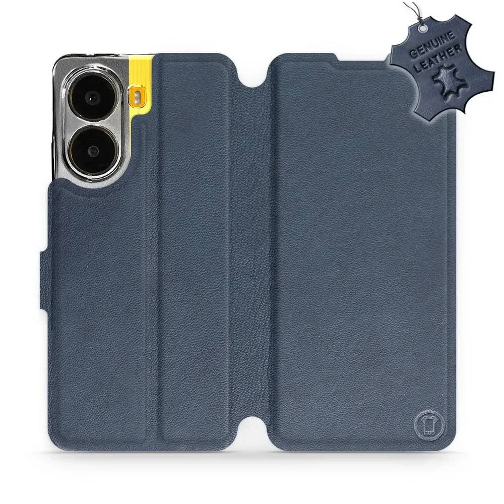 Echtleder Handyhülle für Xiaomi POCO X7 Pro, Mobiwear Leather, Dunkelblau