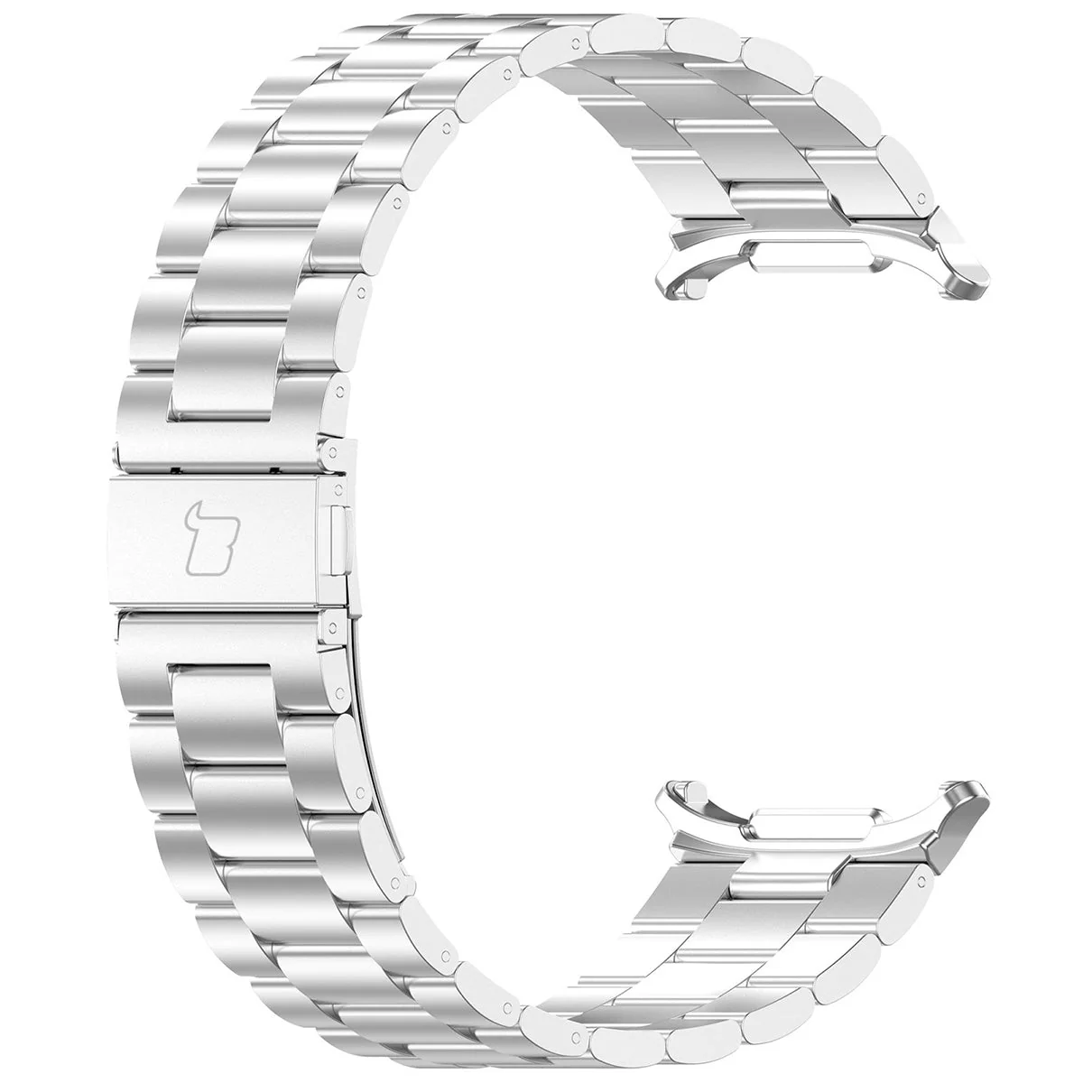 Edelstahl Armband für Galaxy Watch Ultra 2 / 1, Bizon Strap Watch Aura, Silbern - Image 5