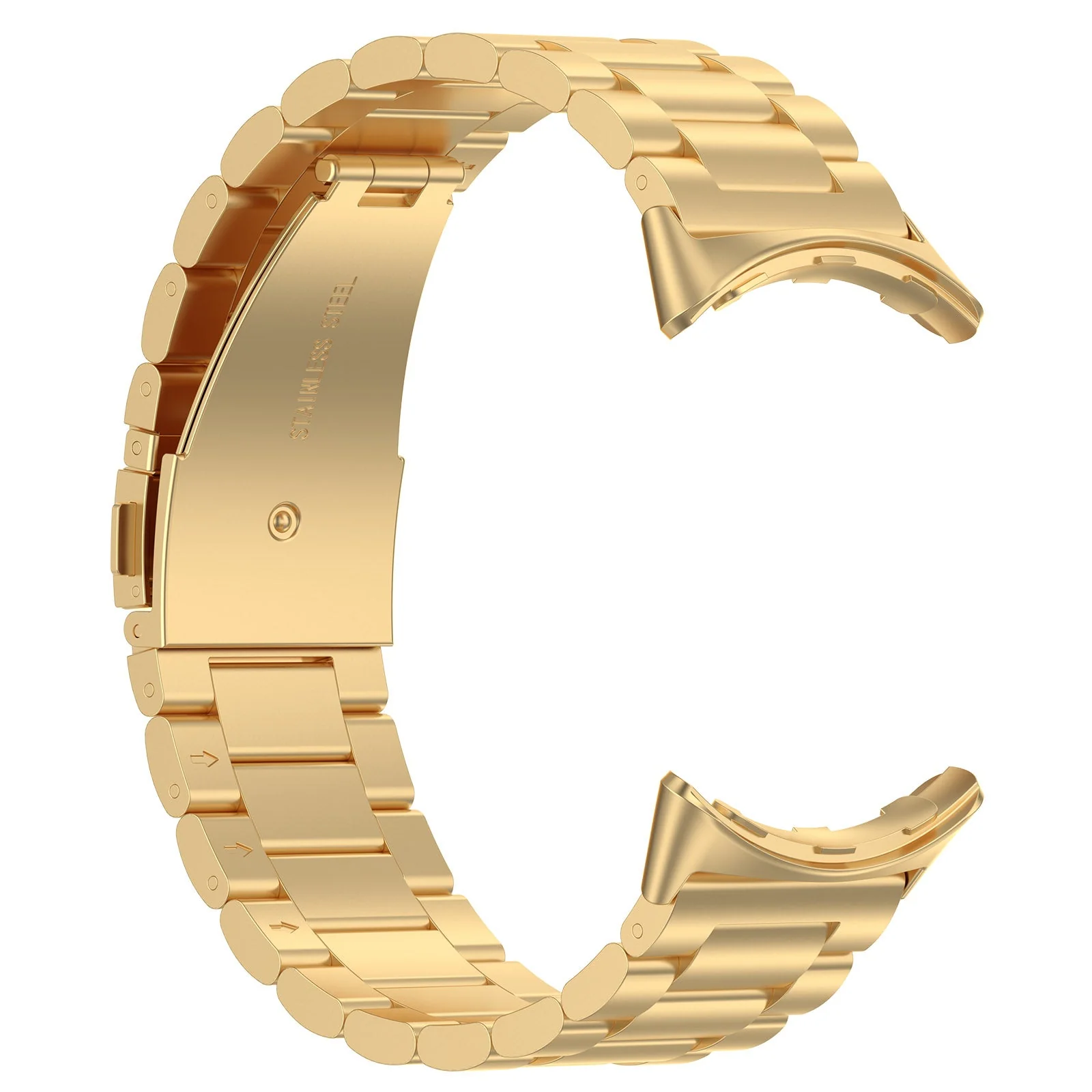 Edelstahl Armband für Google Pixel Watch 4/3 45 mm, Bizon Strap Watch Aura, Gold - Image 6