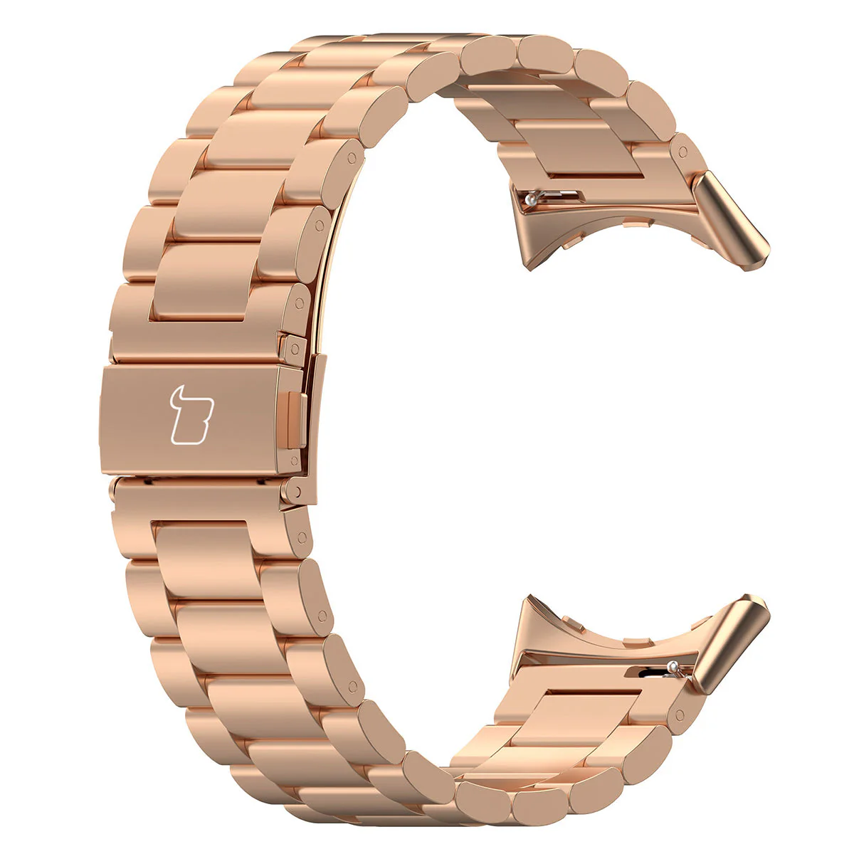 Edelstahl Armband für Google Pixel Watch 4/3 45 mm, Bizon Strap Watch Aura, Rosa Gold - Image 5