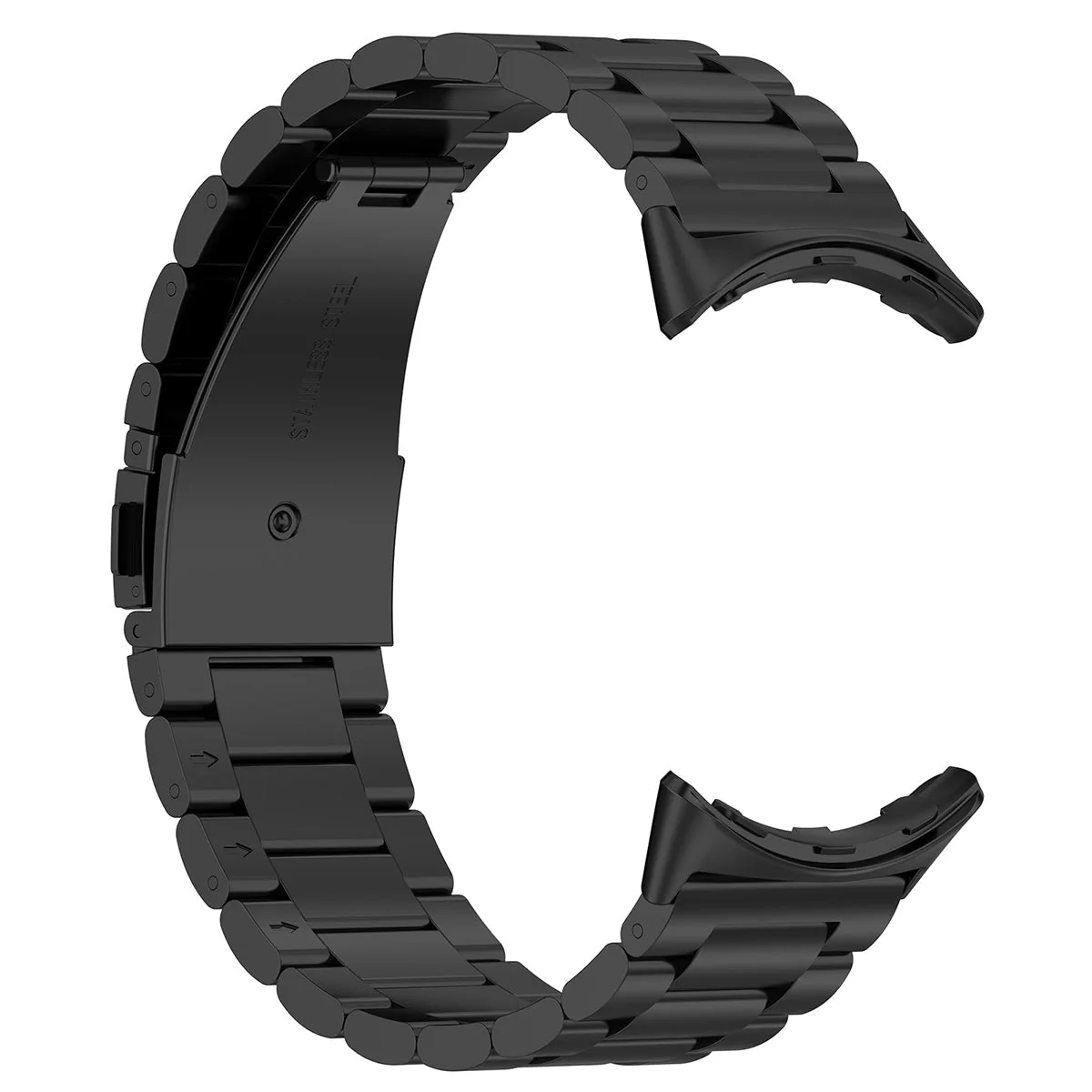 Edelstahl Armband für Google Pixel Watch 3 45 mm, Bizon Strap Watch Aura, Schwarz - Image 6