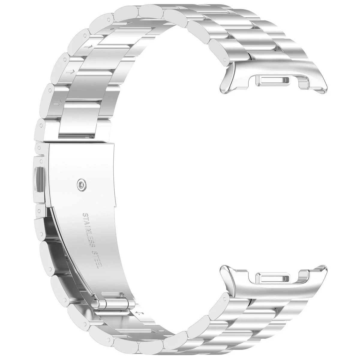 Edelstahl Armband für Samsung Galaxy Watch 8 40 mm / 44 mm / 8 Classic 46 mm, Bizon Strap Watch Aura, Silbern - Image 6
