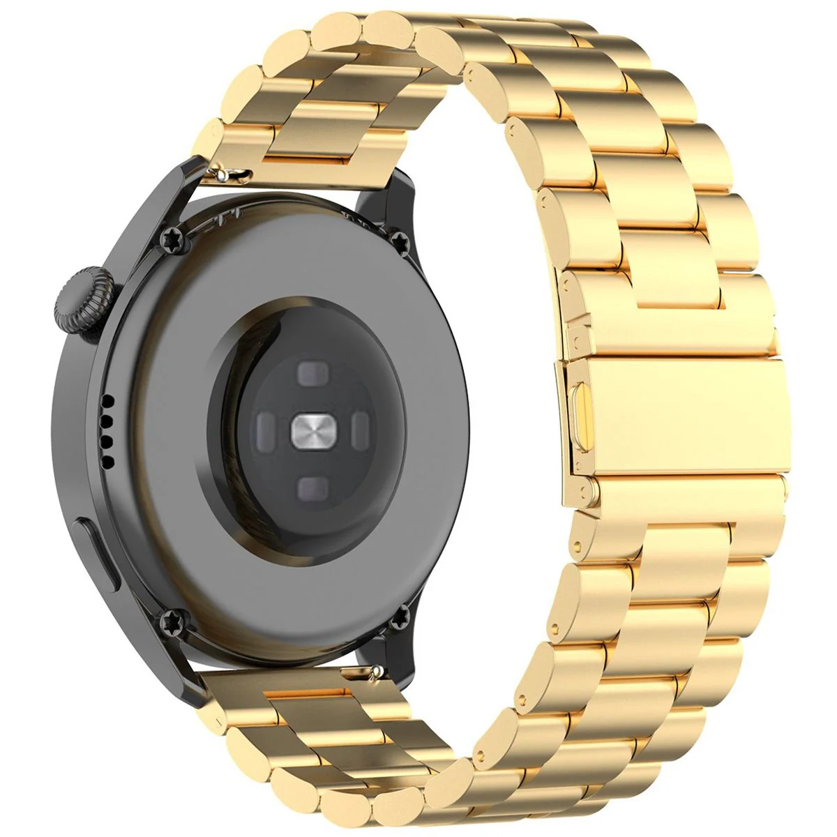 Edelstahl Armband für Smartwatch, Bizon Strap Watch Aura, QuickRelease 18 mm, Gold - Image 5