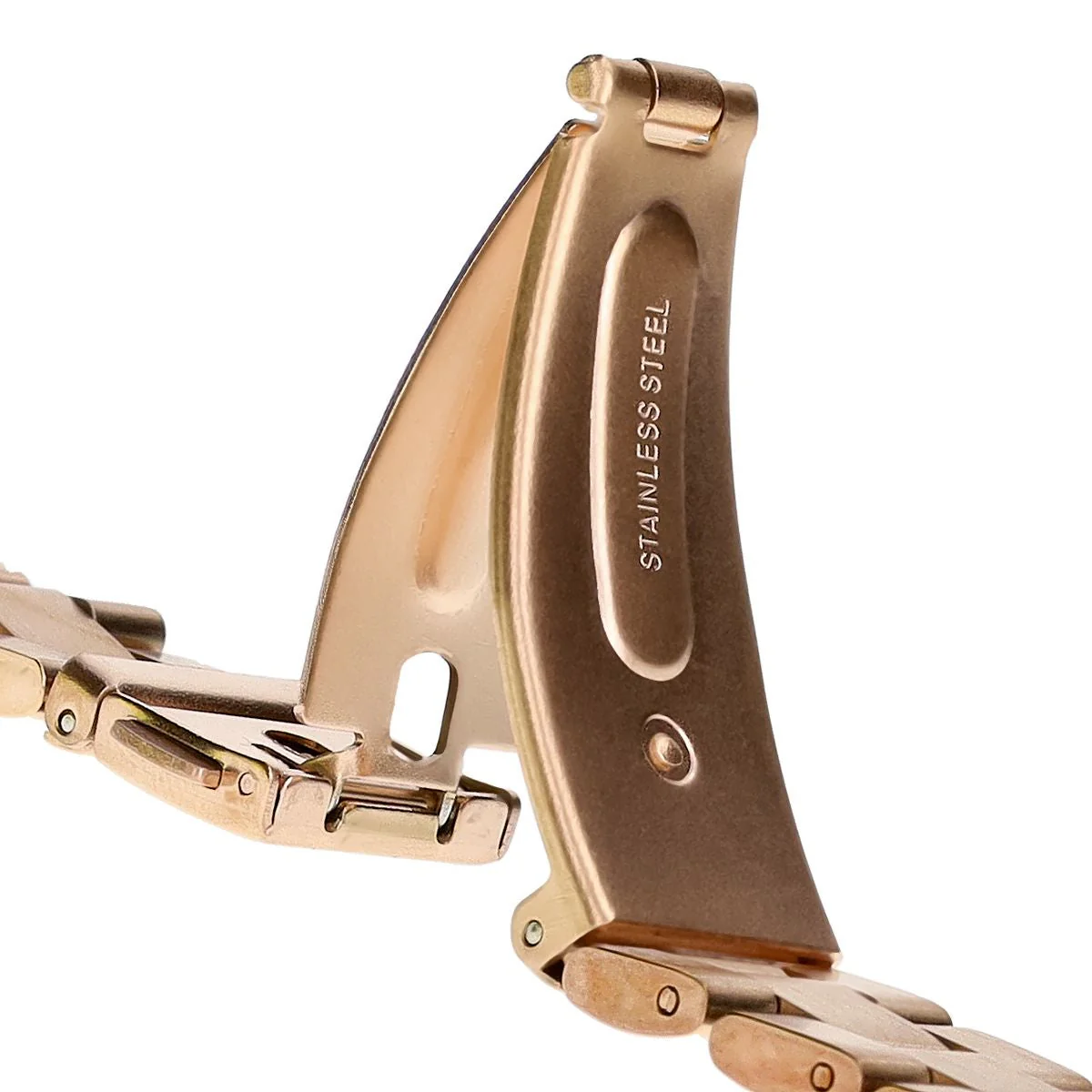 Edelstahl Armband für Xiaomi Smart Band 10 / 9 / 9 NFC / 8, Bizon Strap Watch Aura, Rosa Gold - Image 4