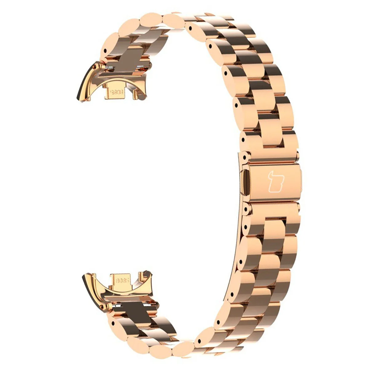 Edelstahl Armband für Xiaomi Smart Band 10 / 9 / 9 NFC / 8, Bizon Strap Watch Aura, Rosa Gold - Image 5