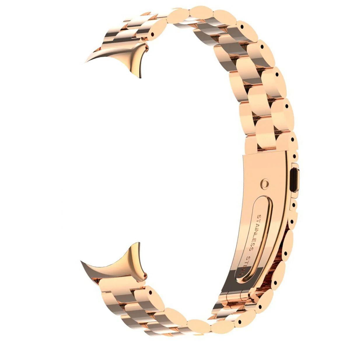 Edelstahl Armband für Xiaomi Smart Band 10 / 9 / 9 NFC / 8, Bizon Strap Watch Aura, Rosa Gold - Image 6