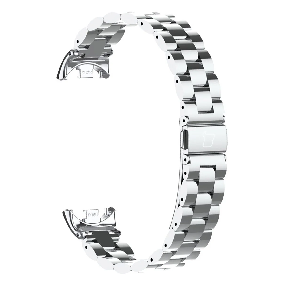 Edelstahl Armband für Xiaomi Smart Band 10 / 9 / 9 NFC / 8, Bizon Strap Watch Aura, Silbern - Image 5