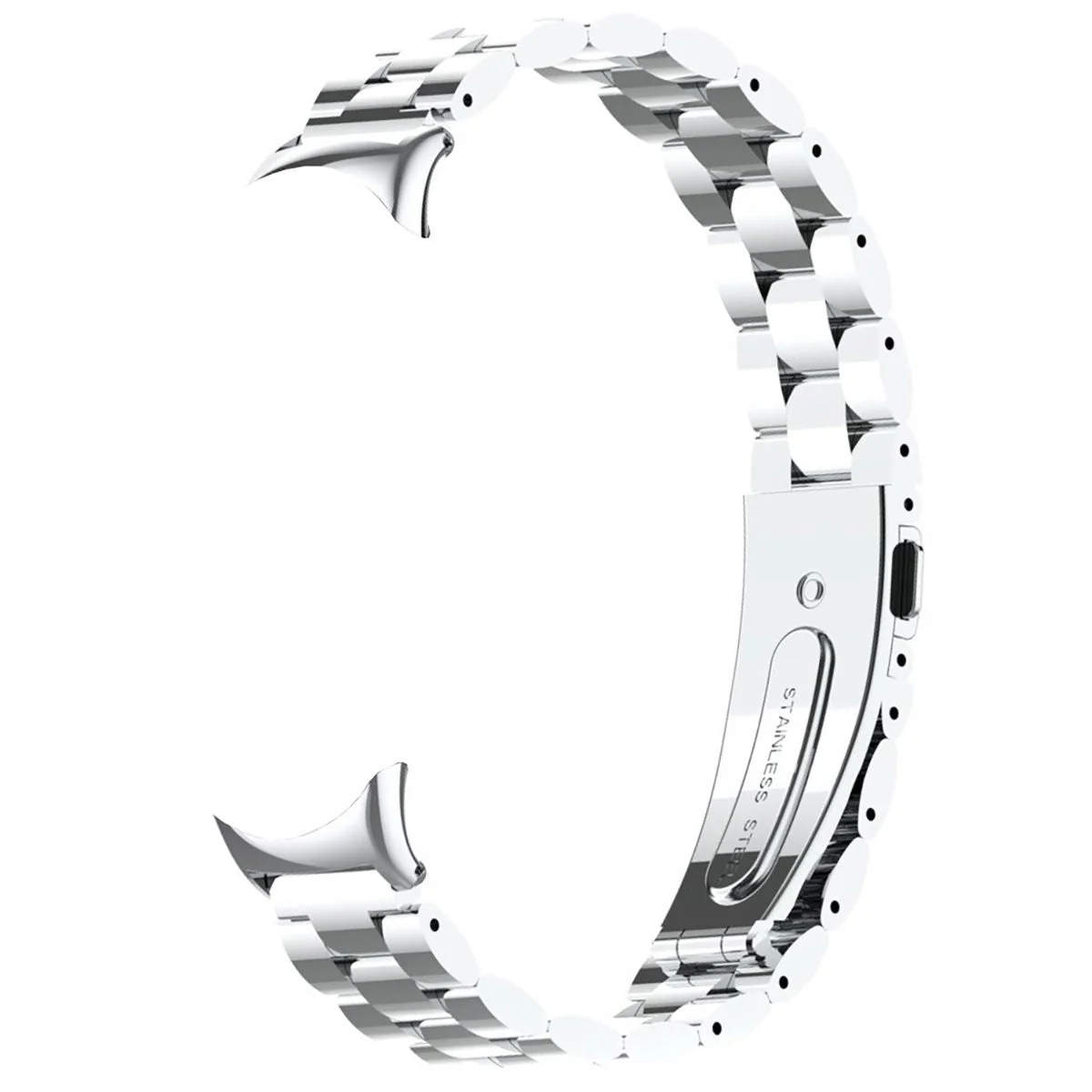 Edelstahl Armband für Xiaomi Smart Band 10 / 9 / 9 NFC / 8, Bizon Strap Watch Aura, Silbern - Image 6